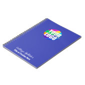 名前とタイトルを持つプロモーション·ビジネス·ロゴ ノートブック (左側)