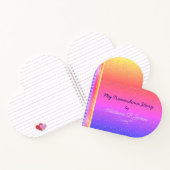 名前とタイトル付きピンクと金ゴールドの個人的な日記 ノートブック (内部)