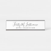 名前とタイトル書道 – 色を編集できる デスクネームプレート (正面)