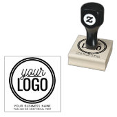 名前とタグライン付きビジネスカスタムロゴ ラバースタンプ (押印)