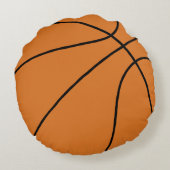 名前とチーム番号を持つバスケットボール ラウンドクッション (裏面)