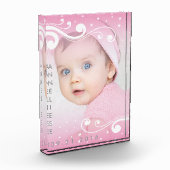 名前とデートの美しい女の子の写真 フォトブロック (左)