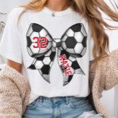 名前とナンバー入りサッカーボウTシャツ Tシャツ