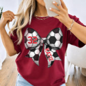 名前とナンバー入りサッカーボウTシャツ Tシャツ