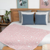 名前とハートの素晴らしいピンクのフリースブランケット フリースブランケット