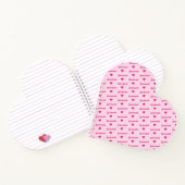 名前とハートの繰り返し付きピンクのハートノートブック ノートブック (内部)