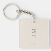 名前とパーソナライズされたイニシャルシックスリッパサタン キーホルダー (正面)