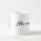 名前とパーソナライズ コーヒーマグカップ (正面左)