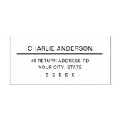 名前とビジネス差出人住所の自己入力スタンプ セルフインキングスタンプ (デザイン)