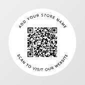 名前とビジネスWebサイトのQRコードの追加 ウィンドウサイン (シート)