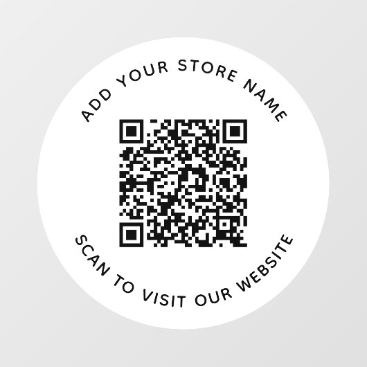 名前とビジネスWebサイトのQRコードの追加 ウィンドウサイン (シート)