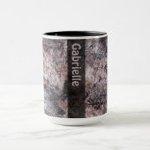 名前とピンクがかった地質学の石の質 マグカップ (中央)