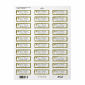 名前とフェイク金ゴールドグリッター縁ど ラベル (フルシート)