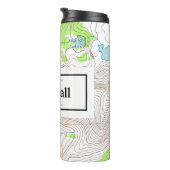 名前とモノグラムの地形図 タンブラー (回転右)