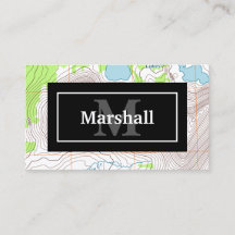 名前とモノグラムの地形図