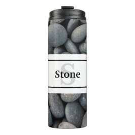 名前とモノグラムの川の岩 タンブラー