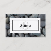 名前とモノグラムの川の岩 名刺 (正面)