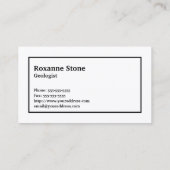 名前とモノグラムの川の岩 名刺 (裏面)