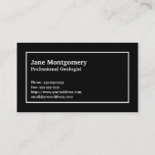 名前とモノグラム付きカリフォルニア砂漠の風景 名刺 (裏面)