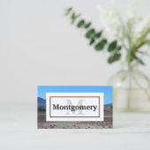 名前とモノグラム付きカリフォルニア砂漠の風景 名刺 (スタンド正面)