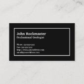 名前とモノグラム付きピンク花崗岩のテクスチャ 名刺 (裏面)