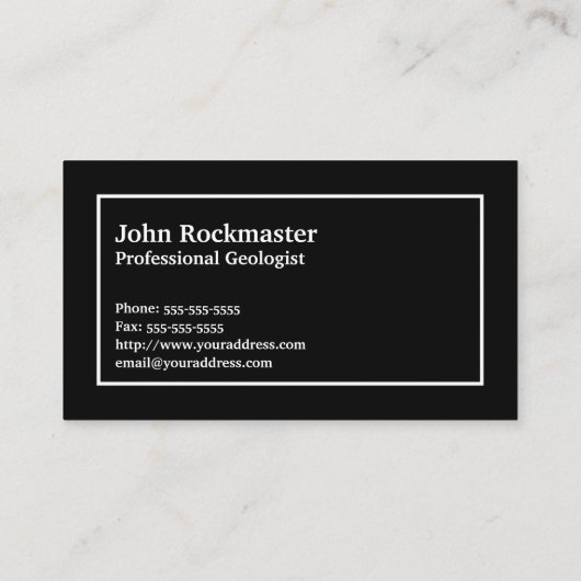 名前とモノグラム付きピンク花崗岩のテクスチャ 名刺 (裏面)