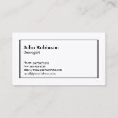 名前とモノグラム付きピンク花崗岩のテクスチャ 名刺 (裏面)