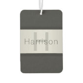 名前とモノグラム |グレーフェイクズ&シルバールック カーエアーフレッシュナー (裏面)