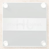 名前とモノグラム |グレーフェイクズ&シルバールック ガラスコースター (裏面)