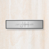 名前とモノグラム |グレーフェイクズ&シルバールック サインプレート (正面)