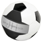 名前とモノグラム |グレーフェイクズ&シルバールック サッカーボール (3/4)