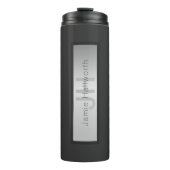 名前とモノグラム |グレーフェイクズ&シルバールック タンブラー (正面)