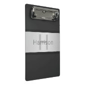 名前とモノグラム |グレーフェイクズ&シルバールック ミニクリップボード (アングル)