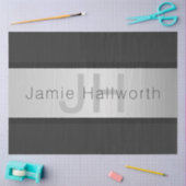 名前とモノグラム |グレーフェイクズ&シルバールック 薄葉紙 (クラフト)