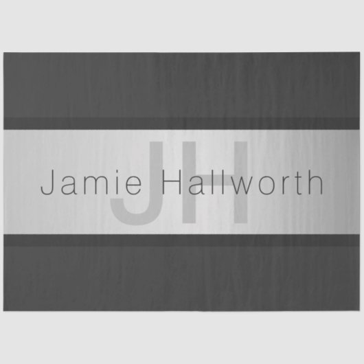 名前とモノグラム |グレーフェイクズ&シルバールック 薄葉紙 (正面)