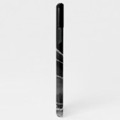 名前とモノグラム、グレーブラック瑪瑙、金ゴールドホワイト文字 iPhoneケース (右側)