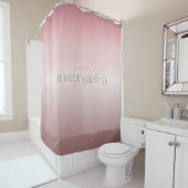名前とモノグラム |ソフトフェイクバラ金ゴールド赤面 シャワーカーテン (インサイチュ)