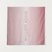 名前とモノグラム |ソフトフェイクバラ金ゴールド赤面 タペストリー (正面(横))