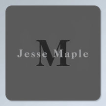 名前とモノグラム | ダークグレー