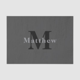 名前とモノグラム | ダークグレー 薄葉紙