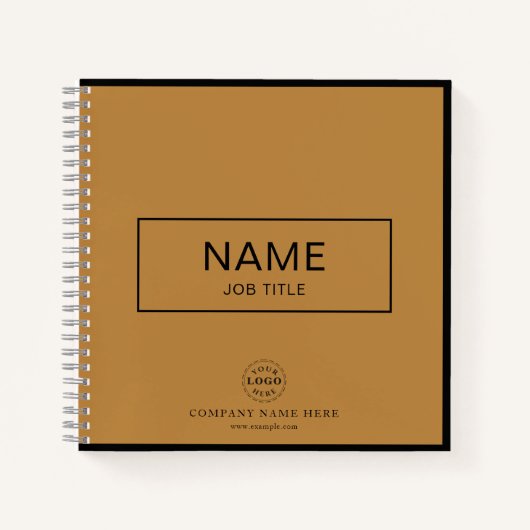 名前とロゴが入ったカスタムスパイラルノートブック ノートブック (正面)