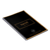 名前とロゴが入ったカスタムスパイラルノートブック ノートブック (右側)