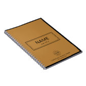 名前とロゴが入ったカスタムスパイラルノートブック ノートブック (右側)