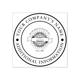 名前とロゴカスタムのゴム印 ラバースタンプ