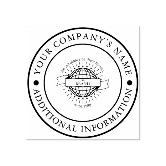 名前とロゴカスタムのゴム印 ラバースタンプ (インプリント)