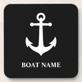 名前とヴィンテージ航海のいかり コースター (正面)