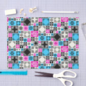 名前と人間関係の追加誕生日マゼンタとブルー 薄葉紙 (クラフト)