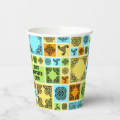 名前と人間関係誕生日オレンジと緑の追加 紙コップ (左)