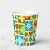 名前と人間関係誕生日オレンジと緑の追加 紙コップ (右)