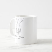 名前と付き合い始めた年 ペア コーヒーマグカップ (正面左)